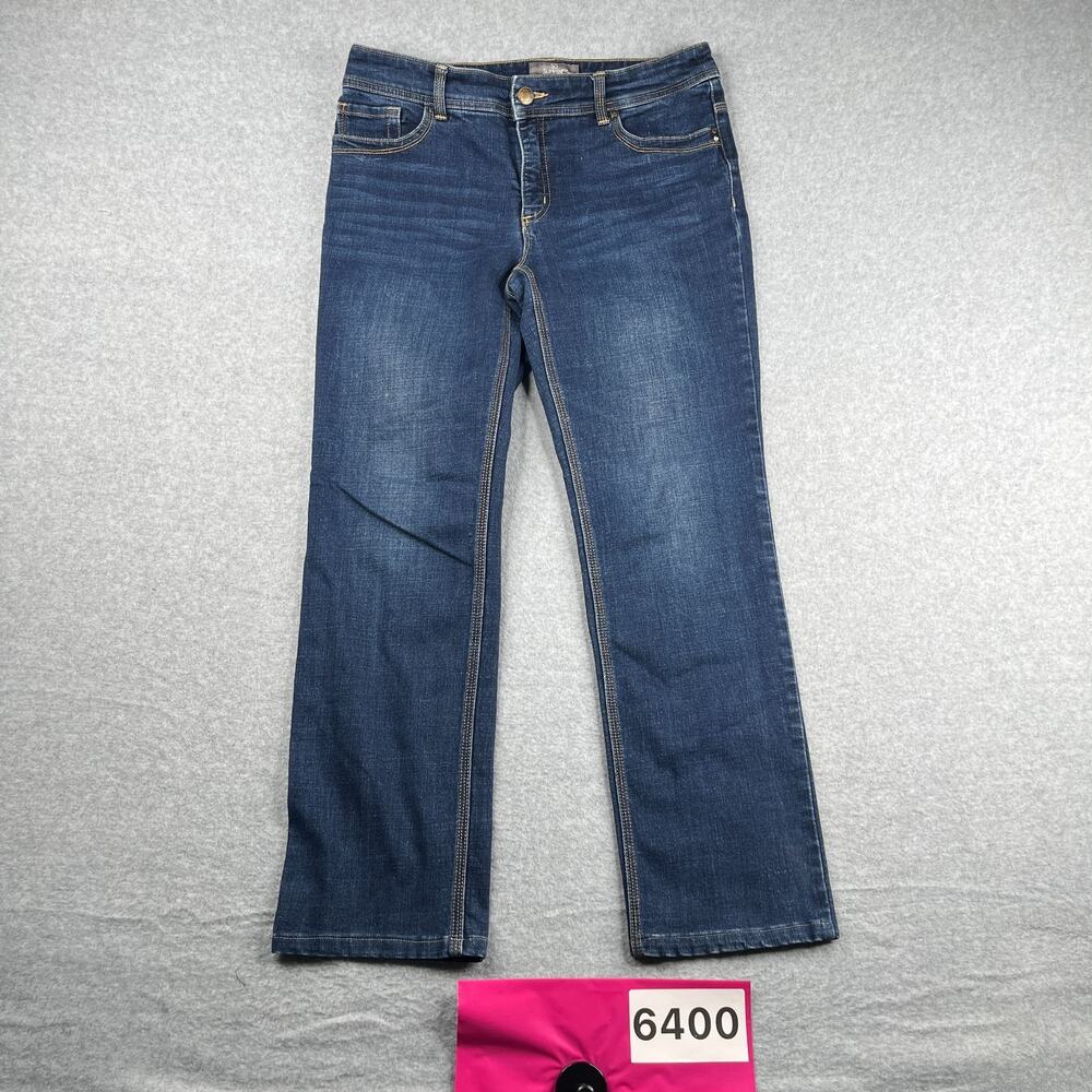 Chicos So Slimming Denim Jeans Womens Size 0.5 US 6 Small Dark Wash *SEE